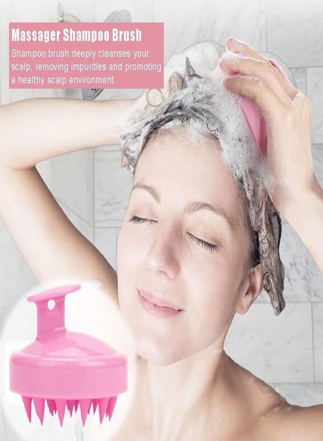OULIGET 9 Pcs Skincare Headband Set,Include Shampoo Brush,Bath Caps,Flower Hair Clips,Scrunchies,Headbands Wristband, Facial Cleansing Brushes,Headband Set for Face Washing Spa - Image 4